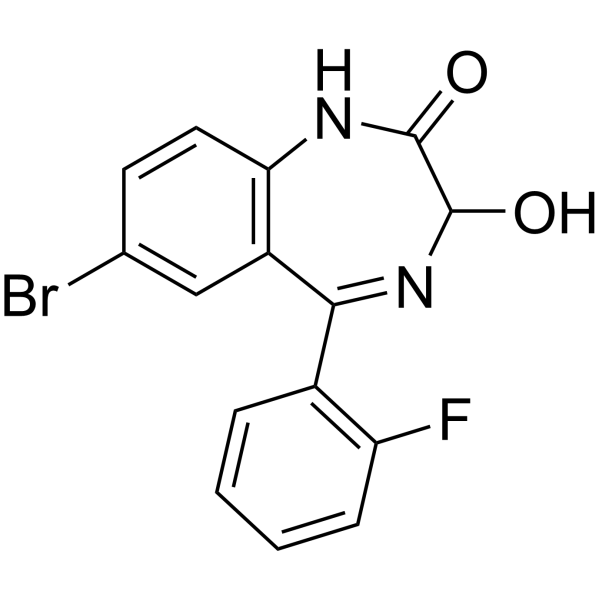7-Bromo-5-(2-fluorophenyl)-1,3-dihydro-3-hydroxy-2H-1,4-benzodiazepin-2-one 62659-65-8